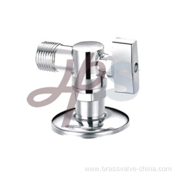 Brass angle type valve with plated chrome